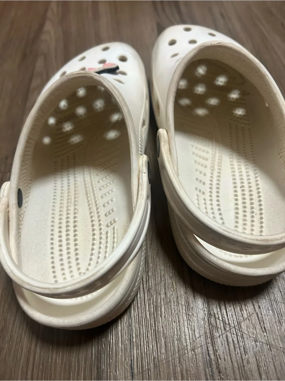 CROCS Kids white Slip-On Clogs with Heel Strap